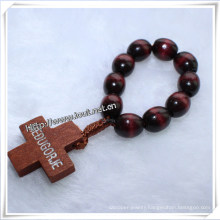 Factory Supply Wooden Beads Finger Rosary Bracelet on Sale (IO-CE001)